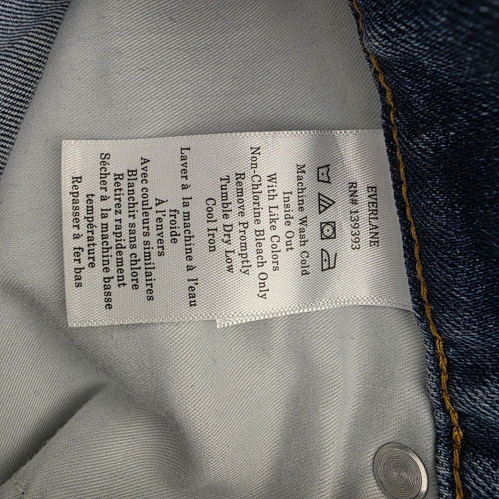 Everlane The Way-High Sailor Jean Vintage Blue Wide Leg High Rise Denim 26Short - Picture 7 of 11